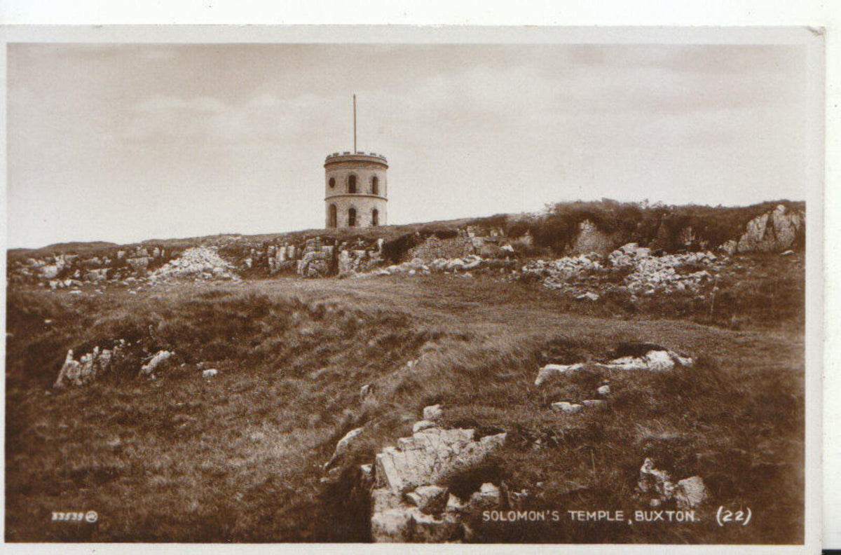 Derbyshire Postcard - Solomon's Temple - Buxton - Real Photograph - Ref TZ100