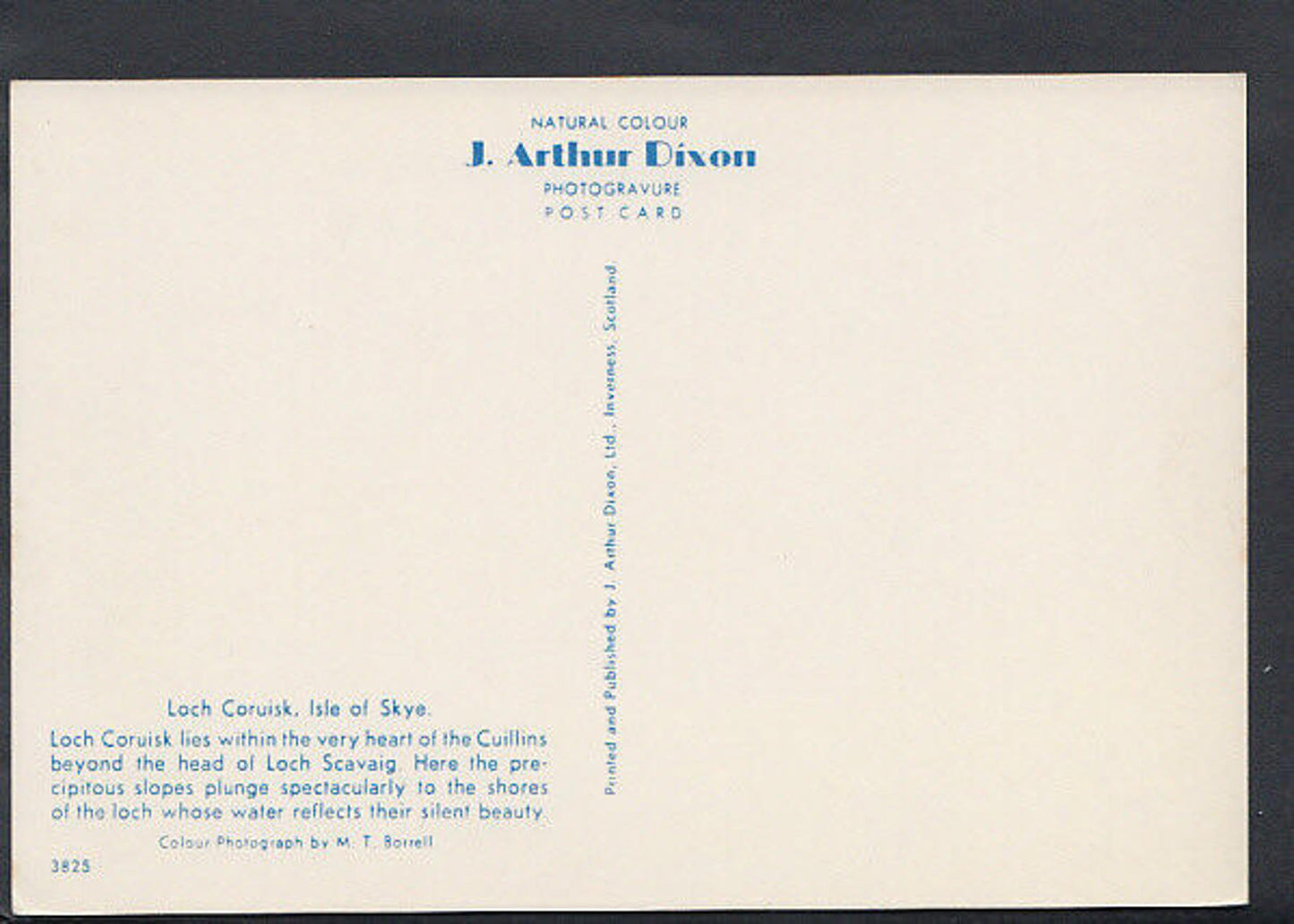 Scotland Postcard - Loch Coruisk, Isle of Skye    RR2327