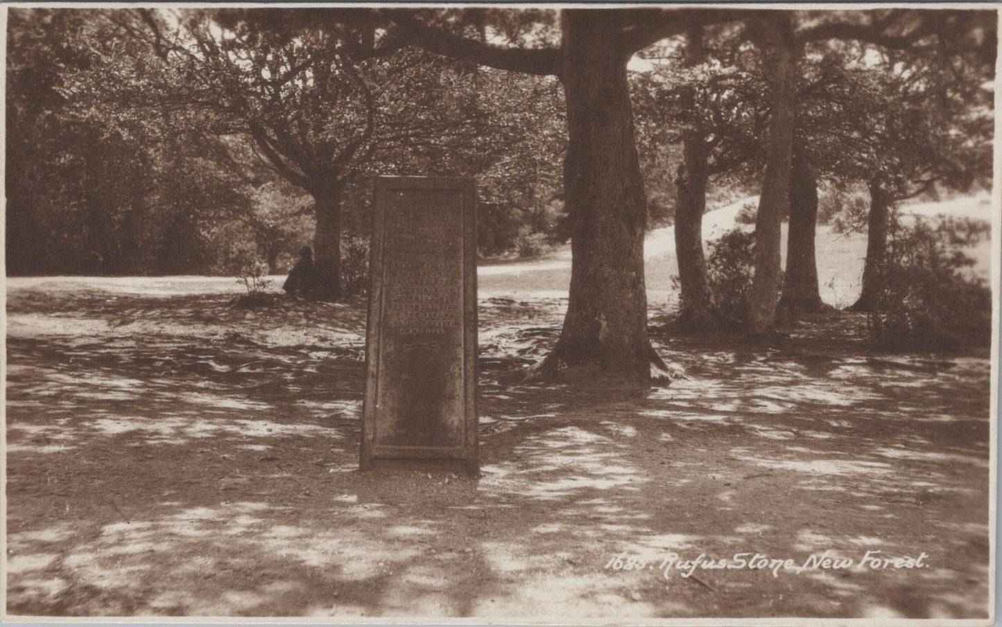 Hampshire Postcard: Rufus Stone Monument Lyndhurst New Forest 1930s RPPC RS36253