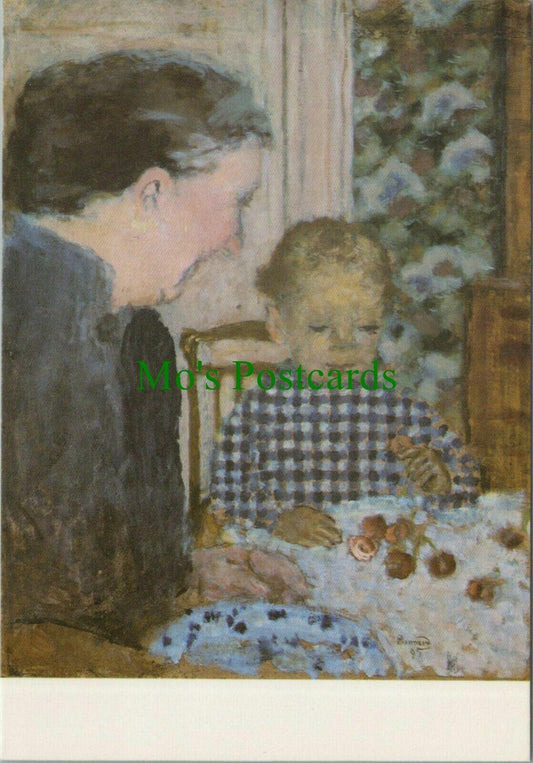 Art Postcard-Painting of Boy Eating Cherries,Pierre Bonnard RR12405