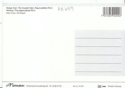 Norway Postcard - The Papyrus Boat RA 11 - AB699
