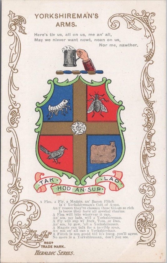 Heraldic Postcard - Heraldry, The Yorkshireman's Arms  XT150