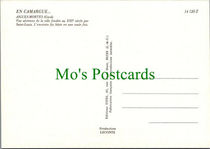 France Postcard - Aerial View of Aigues-Mortes, Gard  RRR1105