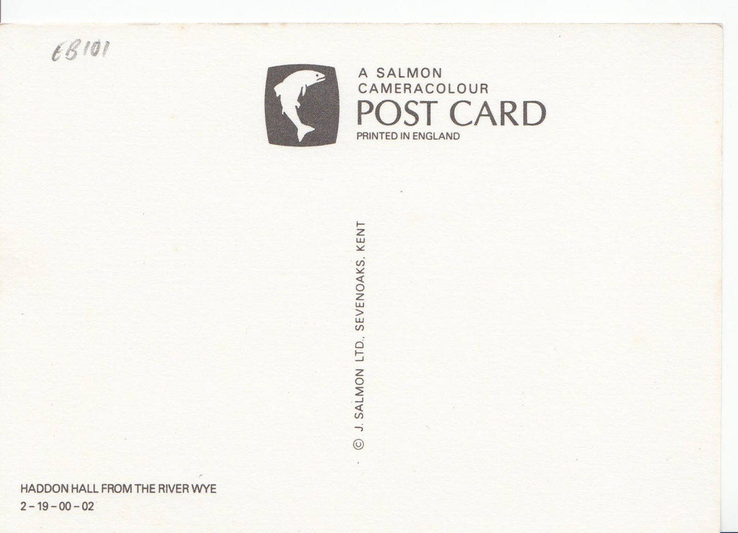 Derbyshire Postcard - Haddon Hall From The River Wye   EB101