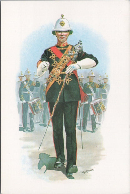 Military Postcard: Royal Marines Drum Major Uniform Cyril Sheldon 1973 XT5346