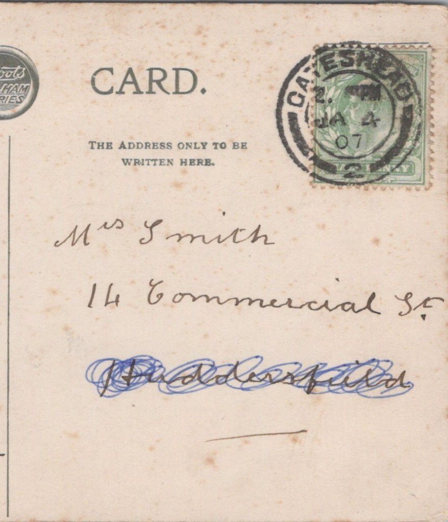 Smith: 14 Commercial Street, Huddersfield, West Yorkshire, 1907 - HX71
