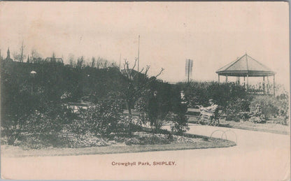 Yorkshire Postcard: Crowghyll Park Shipley Bandstand Promenade 1908 - XT3054
