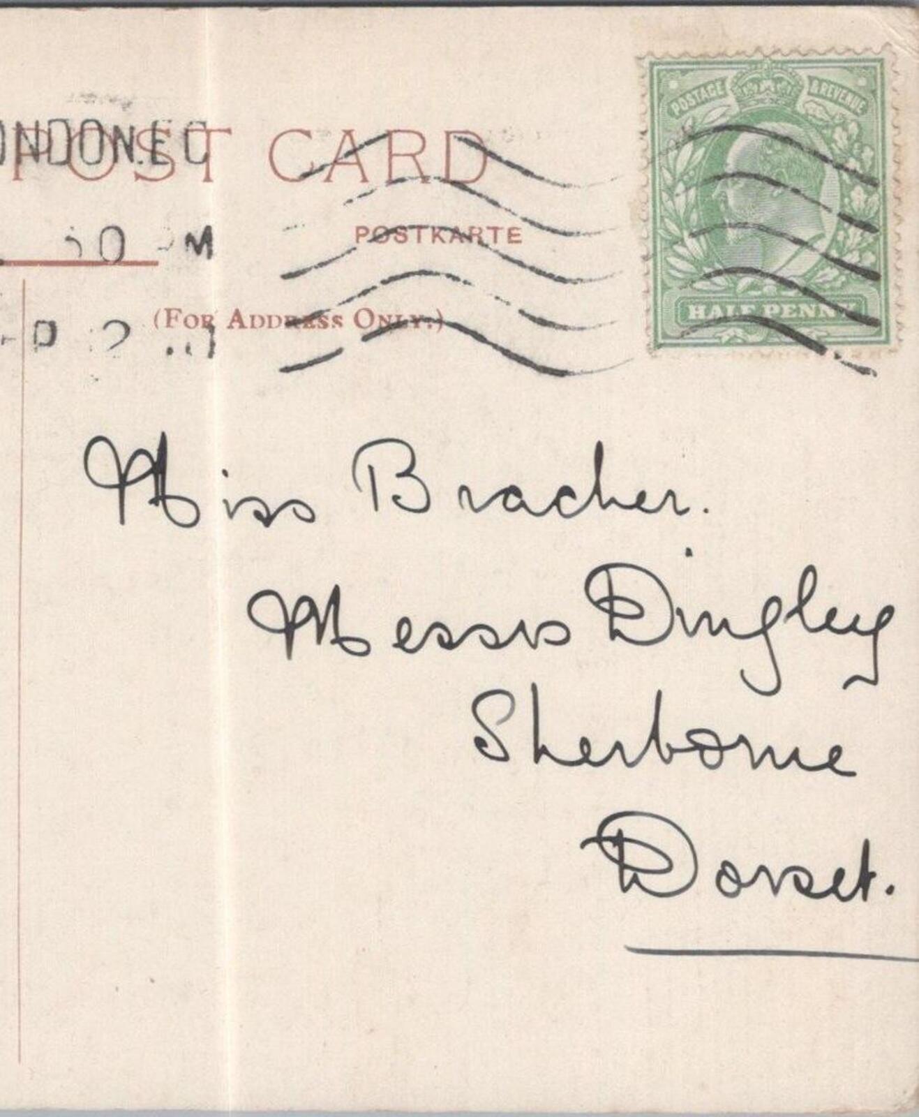 Bracher: Messrs Dingley, Sherborne, Dorset 1910 - HX47