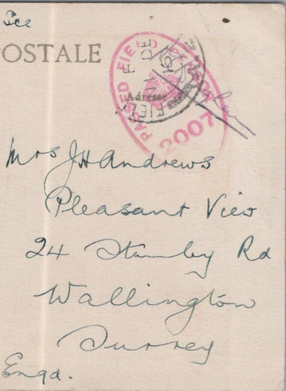 Andrews: Pleasant View, 24 Stanley Road, Wallington, Surrey - 1916 - HX61