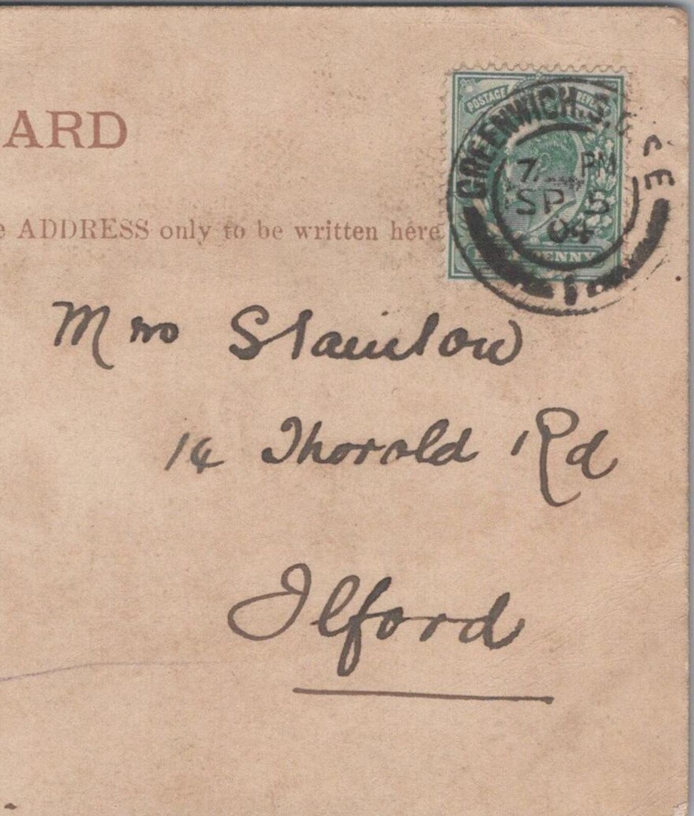Stanilow: 14 Thorold Road, Ilford, Essex, 1904 - HX4