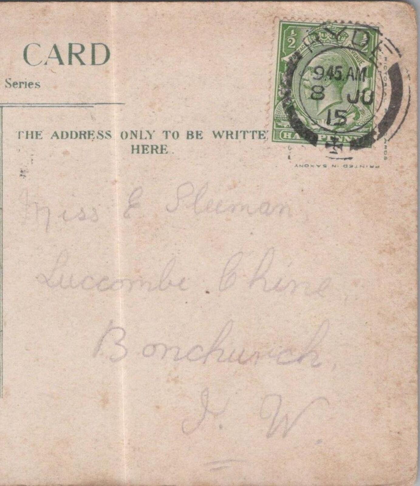 Sleeman: Luccombe Chine, Bonchurch, Isle of Wight 1915 - HX49