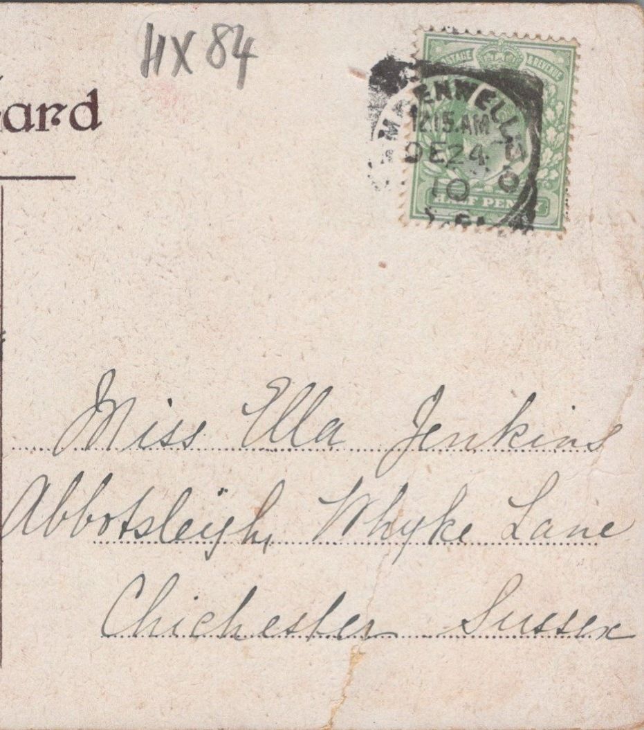 Jenkins: Abbotsleigh, Whyke Lane, Chichester, Sussex, 1910 - HX84