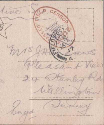 Andrews: Pleasant View, 24 Stanley Road, Wallington, Surrey 1917 - HX44