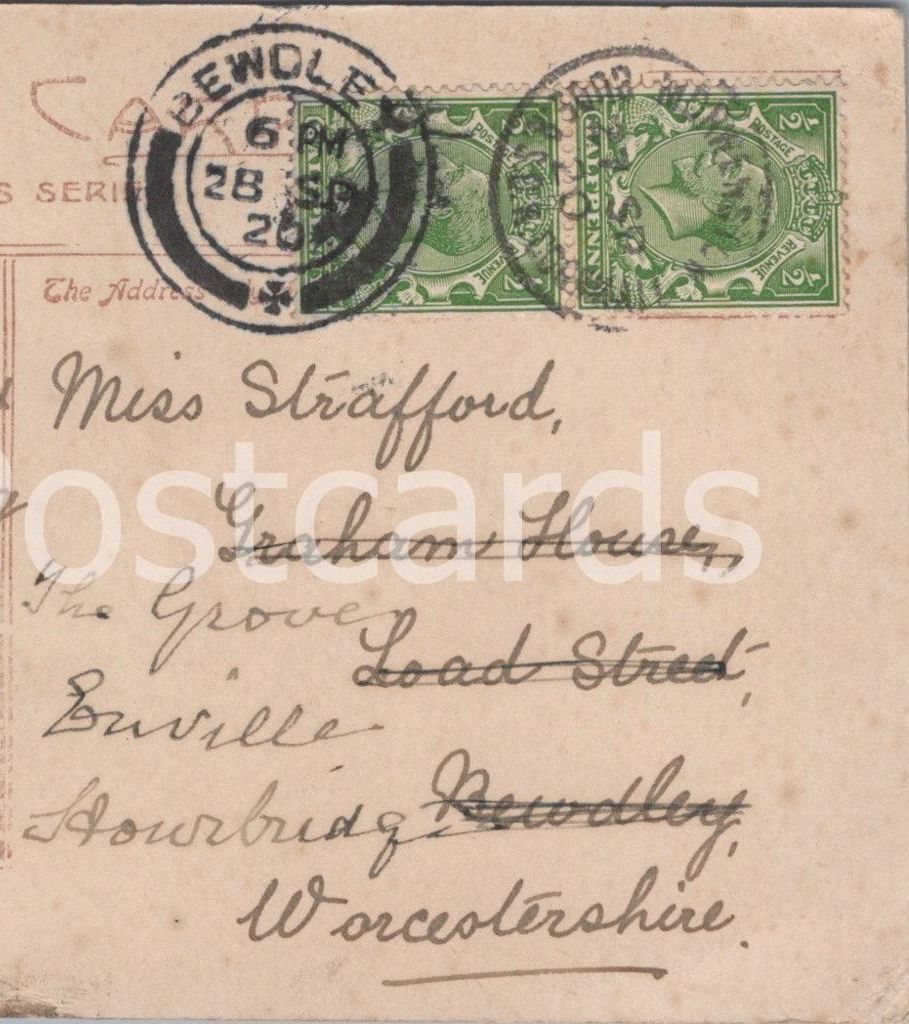 Genealogy Postcard - Strafford, Graham House, Load Street, Bewdley, Worcestershire GL4652