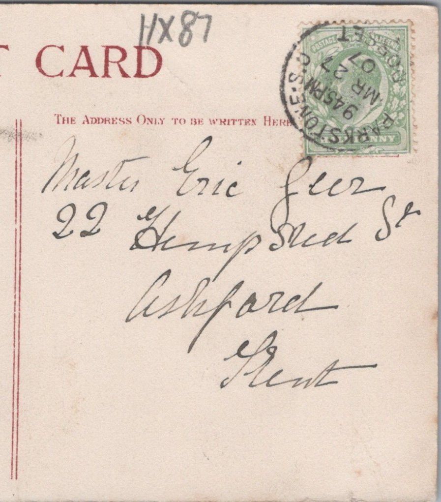 Geer: 22 Hempstead Street, Ashford, Kent, 1907 - HX87