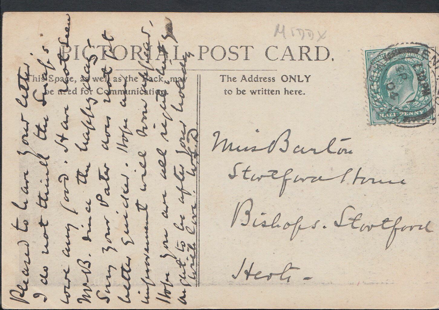 Middlesex Postcard - St Mary's Church and Old Mill, Enfield   MB1448