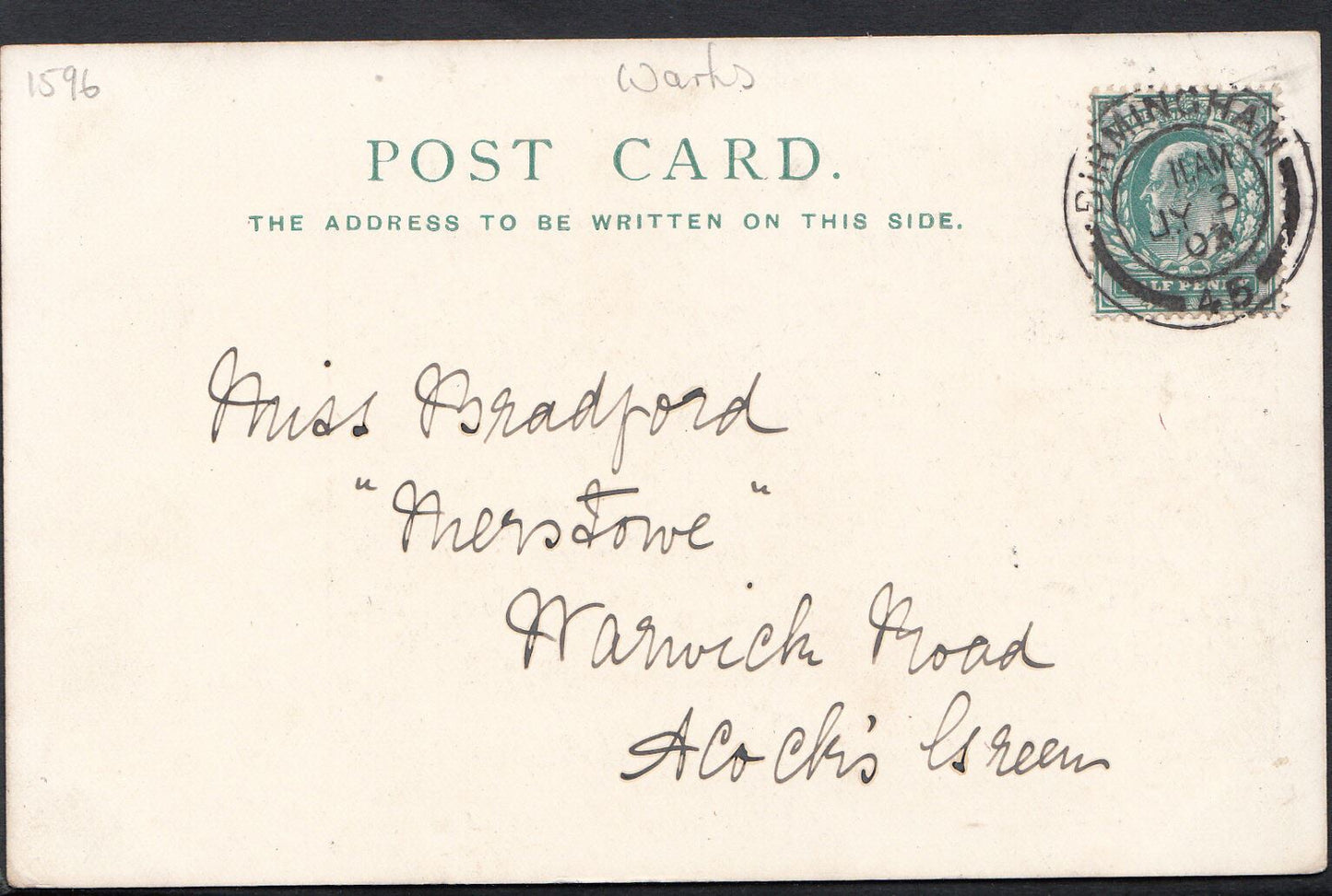 Warwickshire Postcard - Ravenshaw, Solihull, Nr Birmingham   S332