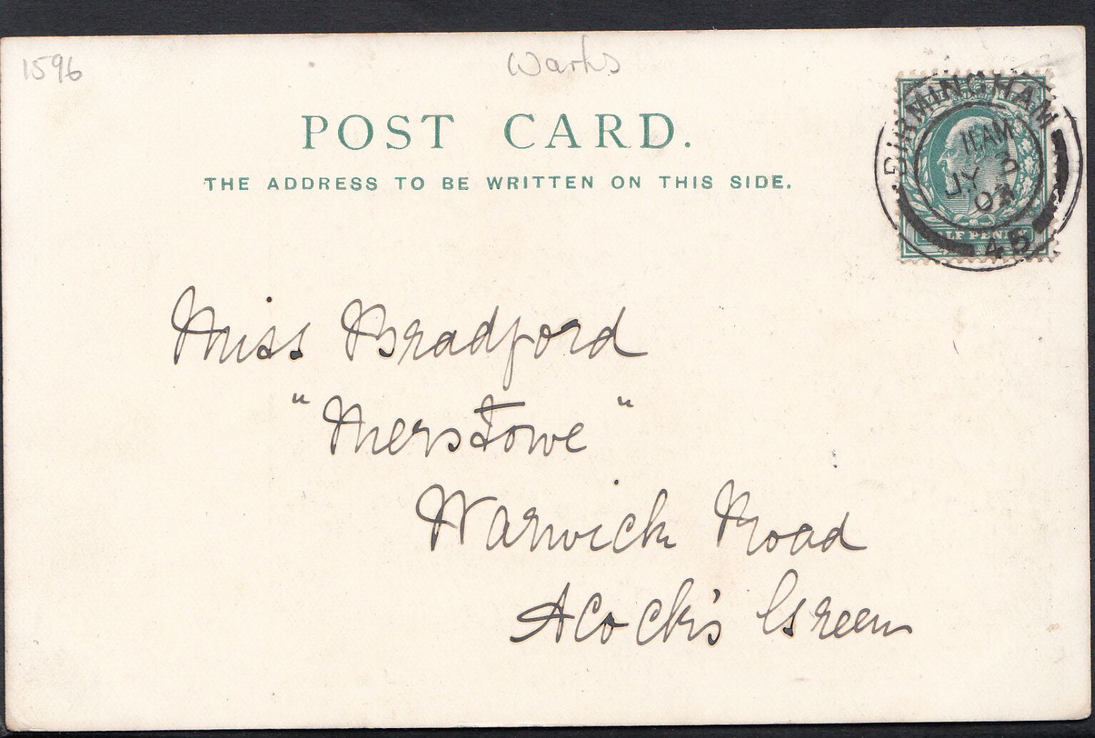Warwickshire Postcard - Ravenshaw, Solihull, Nr Birmingham   S332