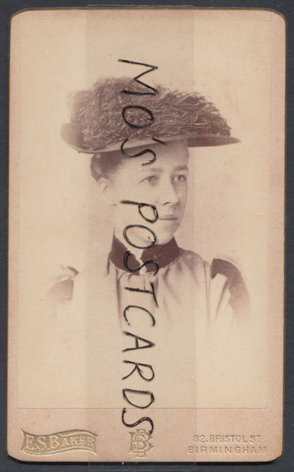 CDV (Carte De Visite) - Birmingham Lady Called Bessie Porter in 1891 -  RT226