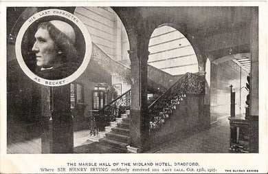 Yorkshire Postcard - The Marble Hall of The Midland Hotel, Bradford  A4974