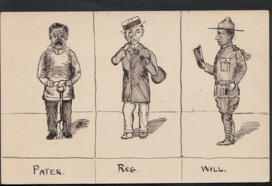 Artist Postcard - Pencil Drawings - Pater, Reg, Will   U1534