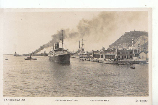 Spain Postcard - Barcelona - Estacion Maritima - Estacio De Mar - Ref 14000A