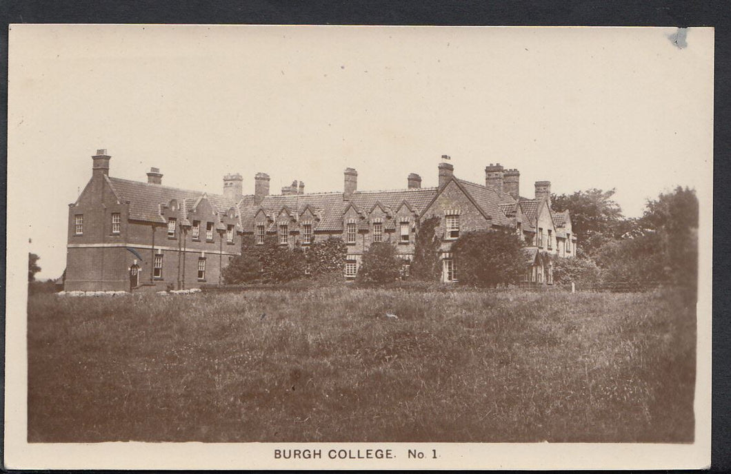 Lincolnshire Postcard - Burgh College    - Ref DR331