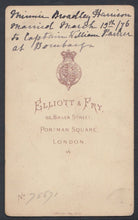 Load image into Gallery viewer, CDV (Carte De Visite) - Minnie Broadley Harrison, Married Capt Parker   RT218
