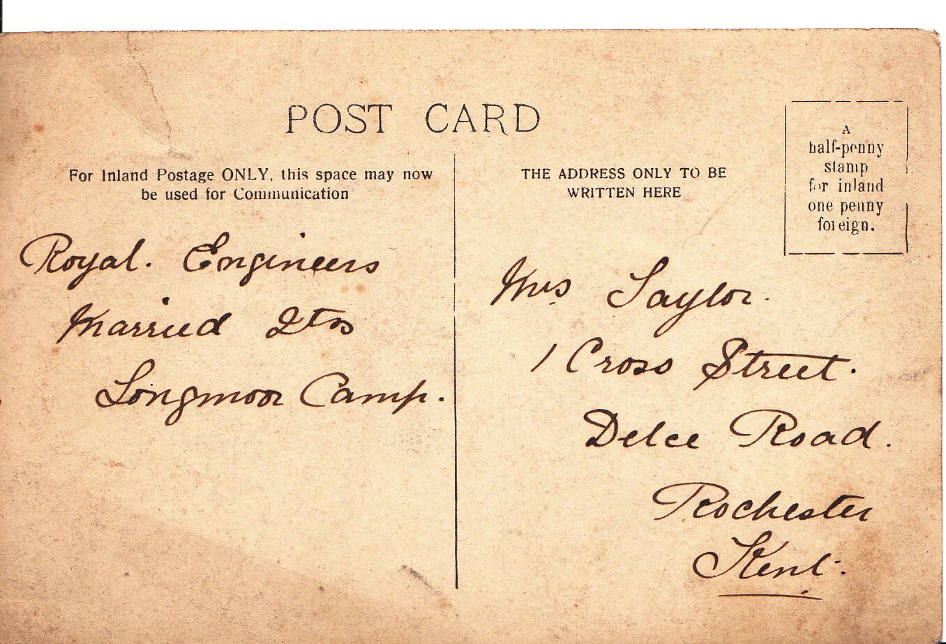 Hampshire Postcard- Royal Engineers Married Quarters, Longmoor Camp, Bordon S861