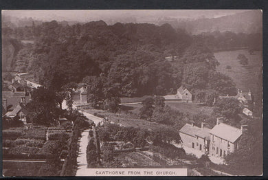 Yorkshire Postcard - Cawthorne from The Church     S913