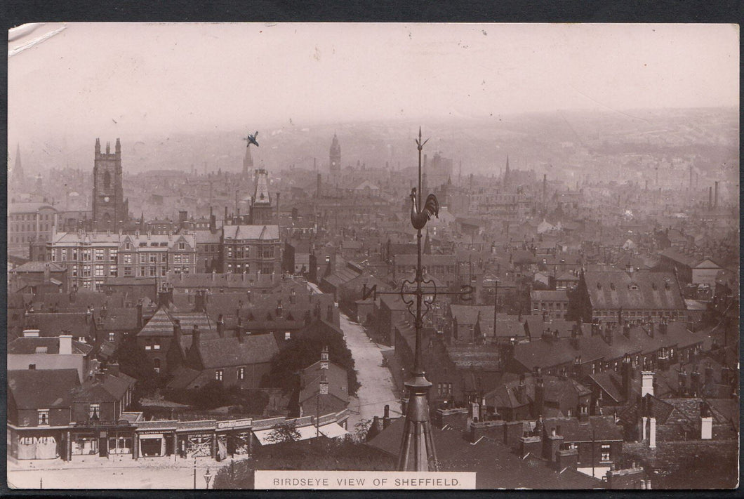 Yorkshire Postcard - Birdseye View of Sheffield   A9467