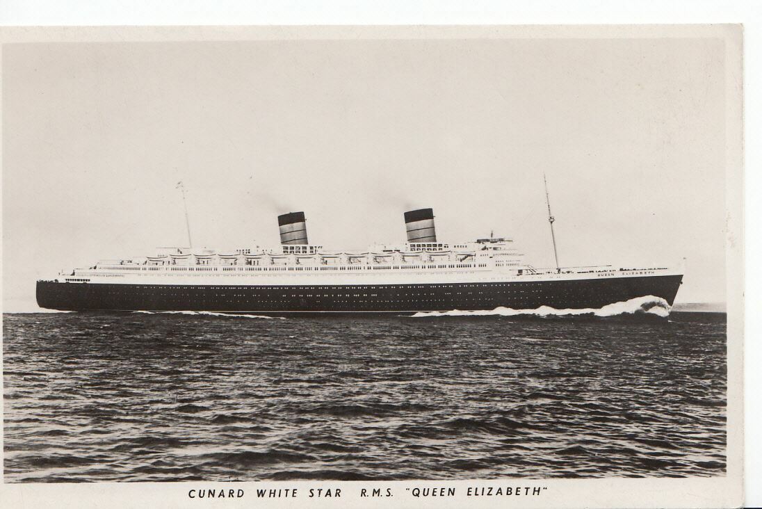 Shipping Postcard - Cunard White Star Line - R.M.S "Queen Elizabeth"  A5148
