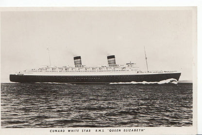 Shipping Postcard - Cunard White Star Line - R.M.S "Queen Elizabeth"  A5148