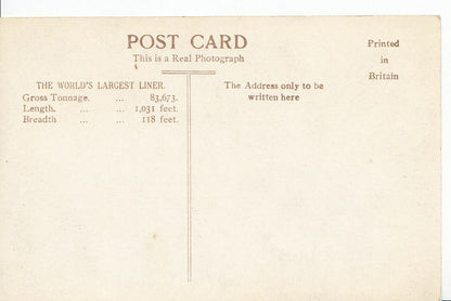 Shipping Postcard - Cunard White Star Line - R.M.S "Queen Elizabeth"  A5148