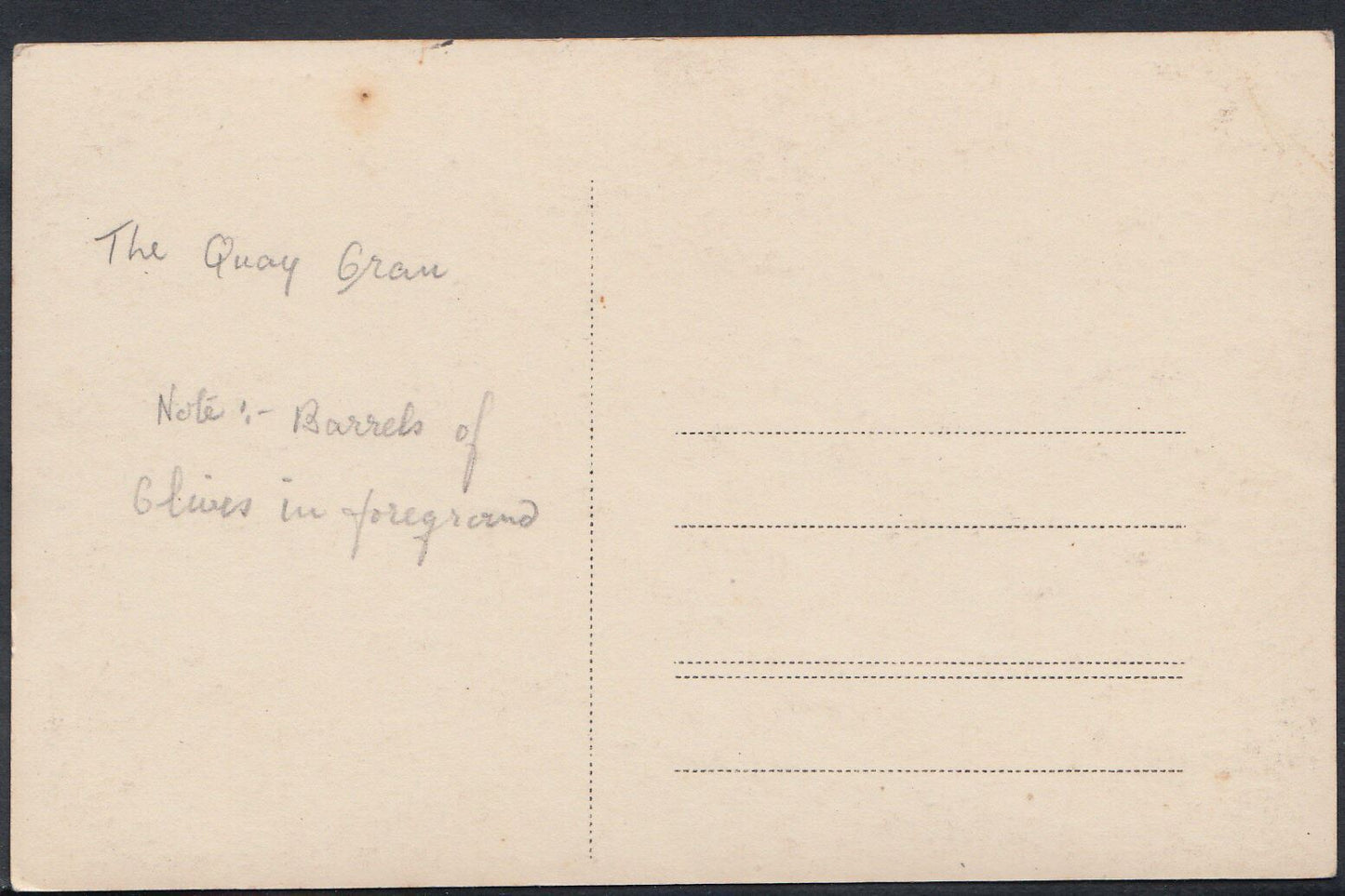 Africa Postcard - Algeria - The Quay, Oran - Barrels of Olives, Dockside  DR483