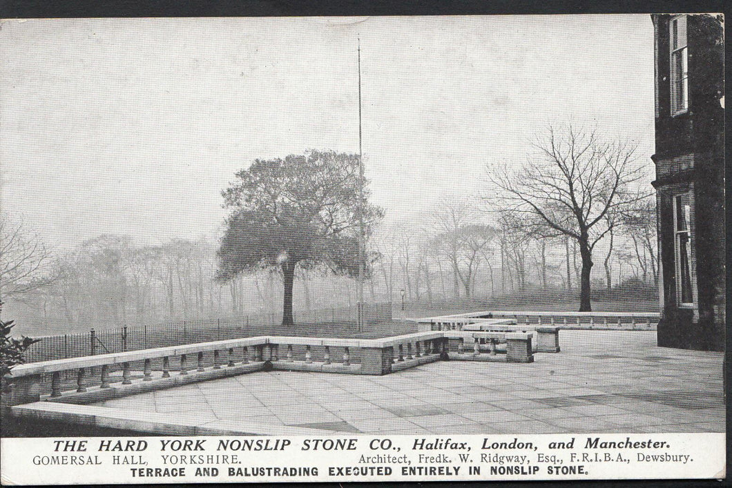 Yorkshire Postcard - The Hard York Nonslip Stone Company, Gomershal Hall A5494