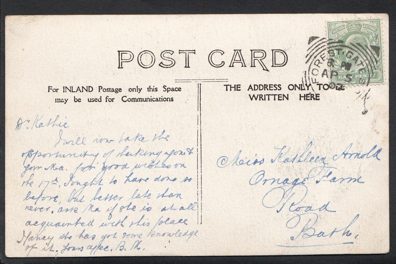 Unknown Location Postcard - Rural Village - Where Please? A3164