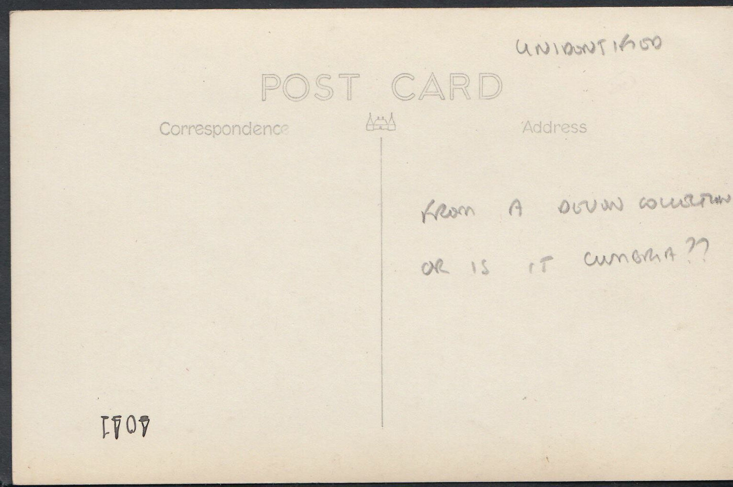 Unknown Location Postcard - Country Lane at Yeat, Devon or Cumbria?  A7429