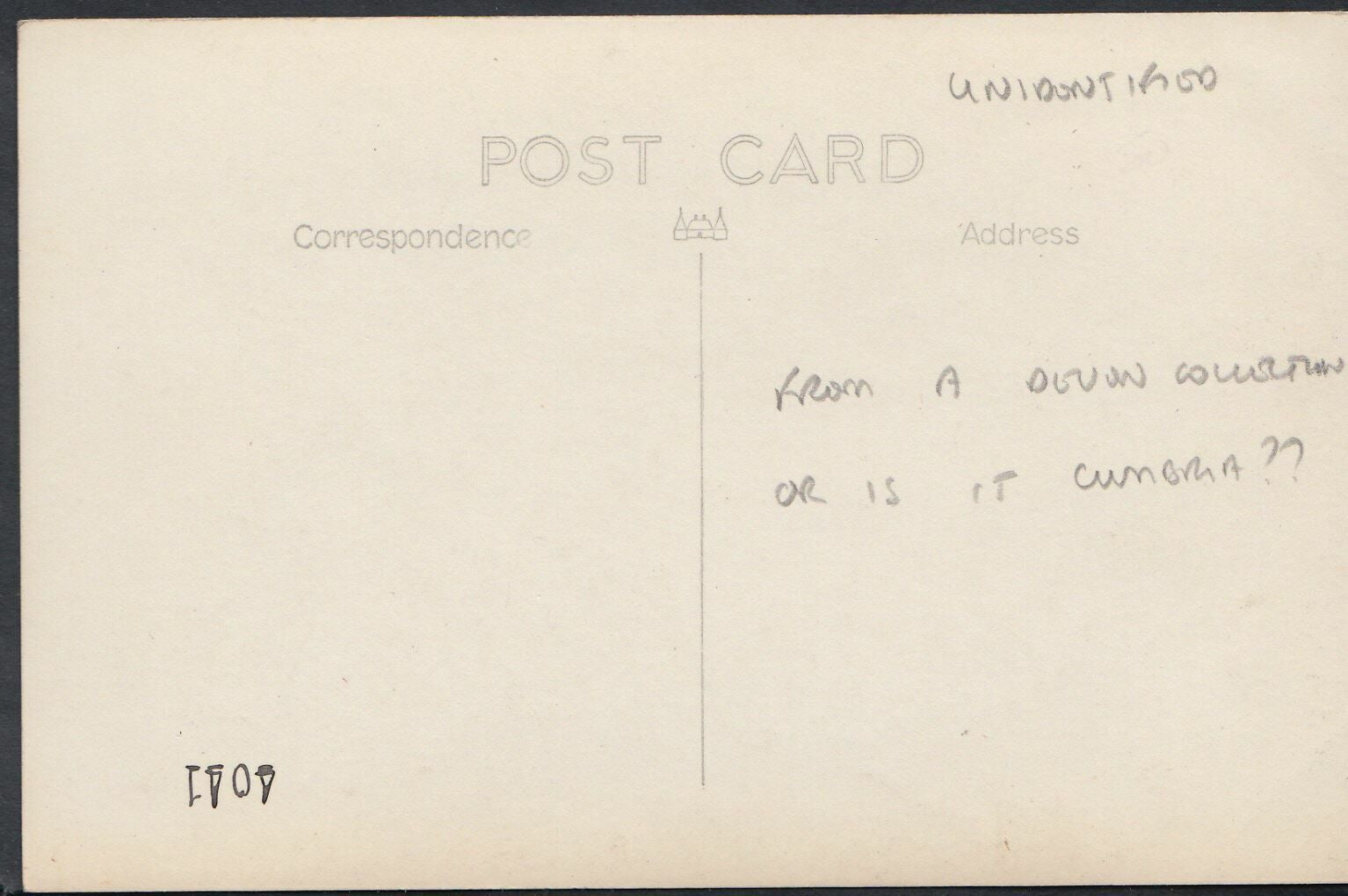 Unknown Location Postcard - Country Lane at Yeat, Devon or Cumbria?  A7429
