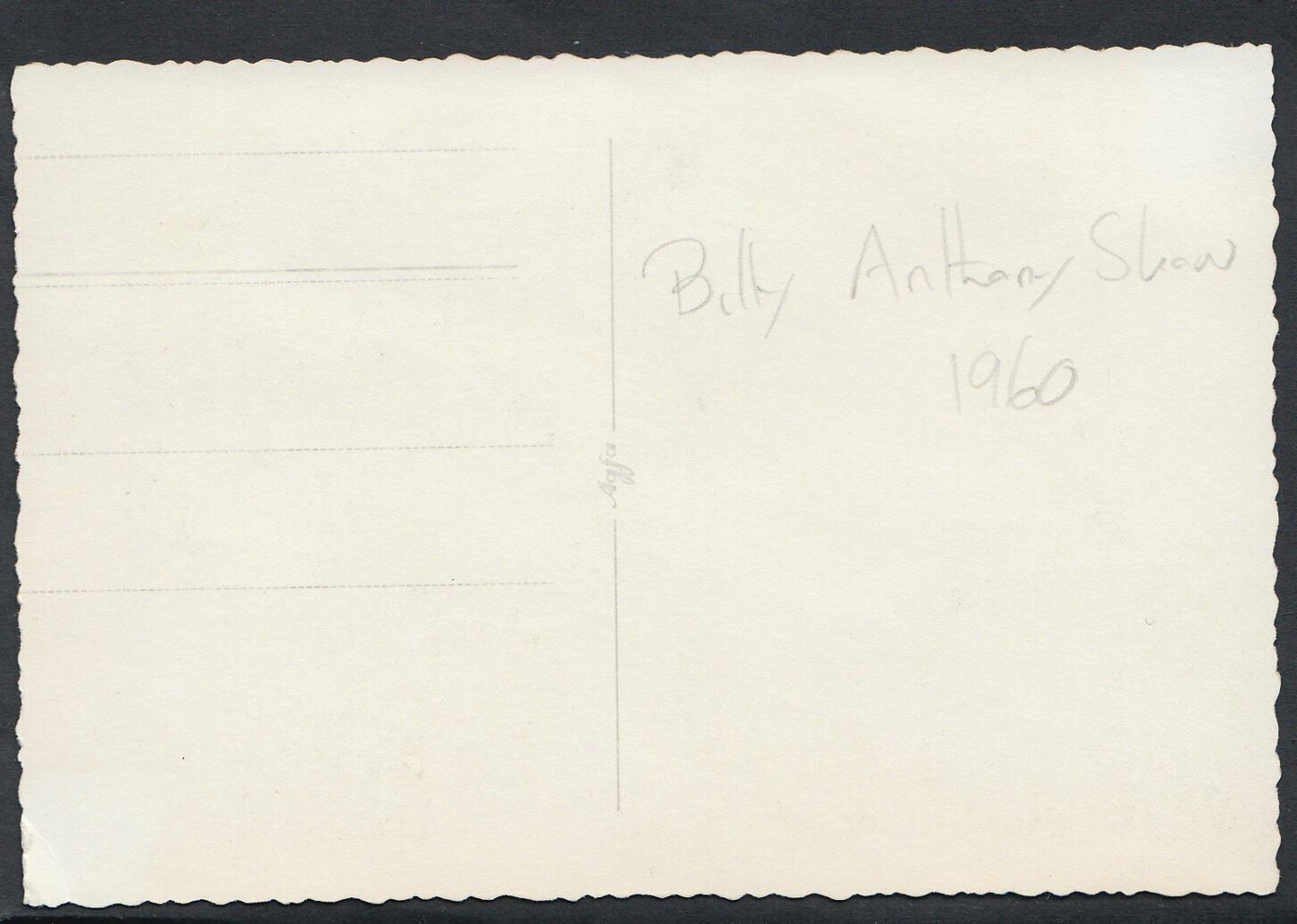 Entertainment Postcard - TV Music Stars - The 1960 Billy Anthony Show  DR201