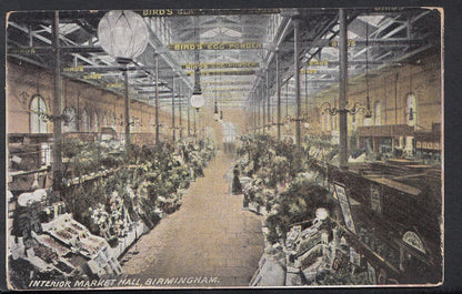Warwickshire Postcard - Interior of Market Hall, Birmingham  A5713