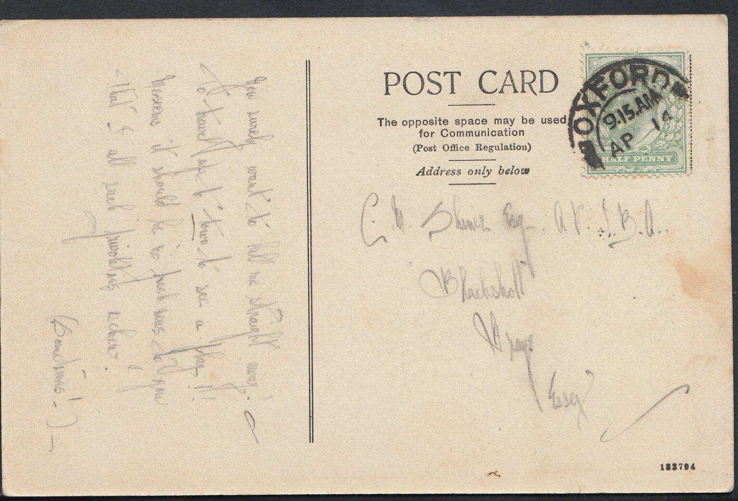 Oxfordshire Postcard - St Johns Home - St Marys Road - Oxford - Ref MB1954