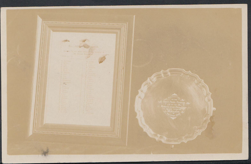 Religion Postcard - Presentation to Reverend Preb, Farrer of Wincanton A9053