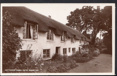Somerset Postcard - Cottages Park Gate, Dunster    G705