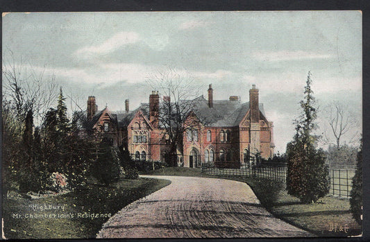 Warwickshire Postcard - "Highbury", Mr Chamberlain's Residence, Birmingham A7131