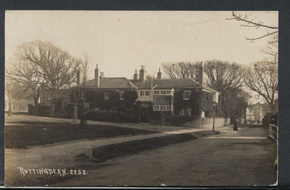 Sussex Postcard - RP of Rottingdean Street Scene    RT2389