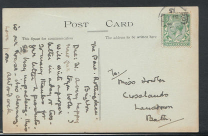Sussex Postcard - RP of Rottingdean Street Scene    RT2389