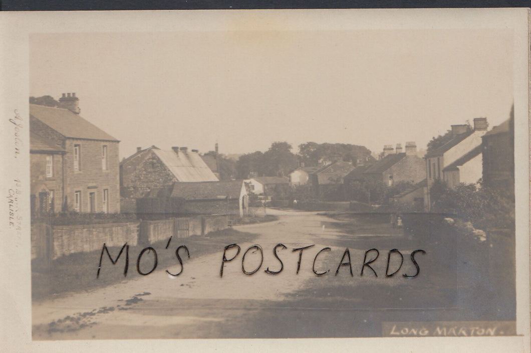 Cumbria Postcard - Street Scene in Long Marton Village  DR788