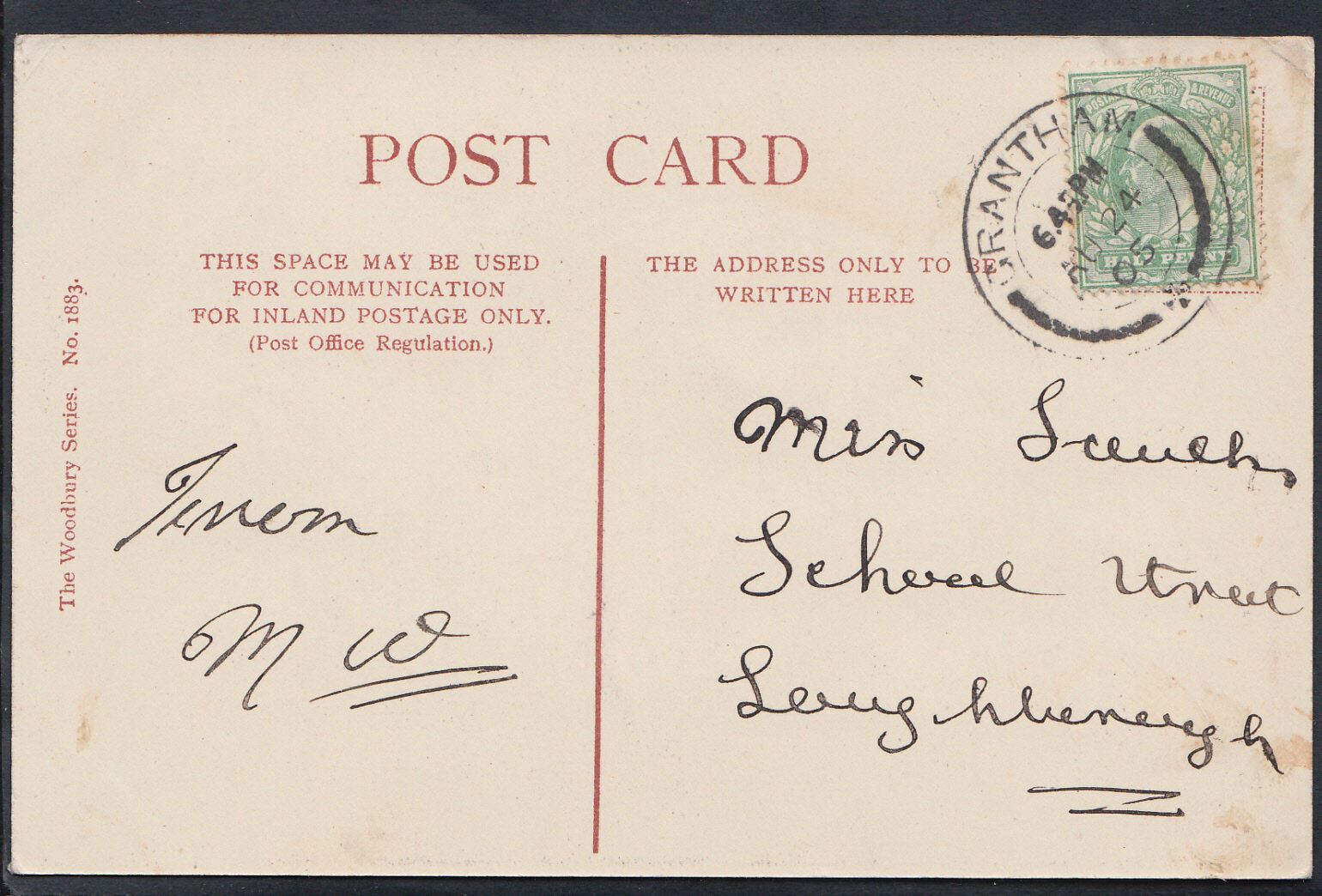 Lincolnshire Postcard - Denton Manor    MB1124