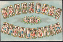Load image into Gallery viewer, Warwickshire Postcard - Children - Greetings From Birmingham  Ref.2518

